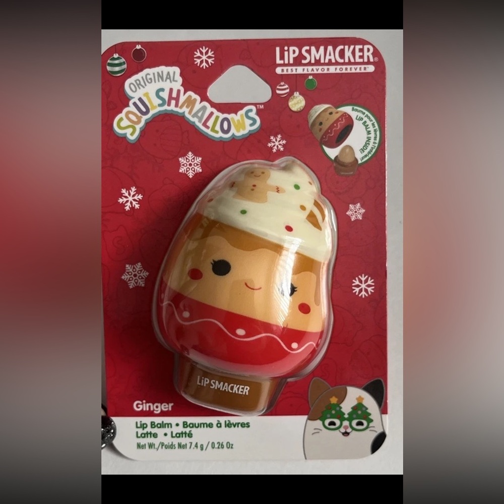 NEW Lip Smacker Squishmallows Christmas Lip Balm - Ginger - Latte Flavoured